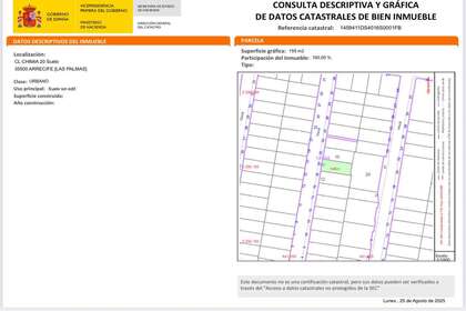 Urban plot for sale in Altavista, Arrecife, Lanzarote. 
